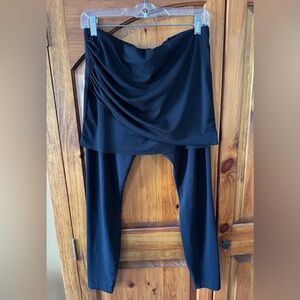 CABI M’LEGGINGS BLACK MESH SKIRTED LEGGINGS Size M